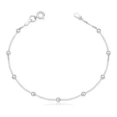 Imagem de Promoção Pulseira Prata Legitima 925 Bola Bolinha Delicada C - Congrat