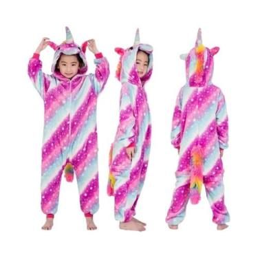 Imagem de Pijamas Kigurumi Para Crianças, Fantasia De Unicórnio, Tigre, Leão, Ra