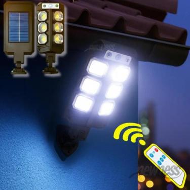 Imagem de Luminária Solar Externa Jardim Luz Led Sensor Presença Poste - Congrat