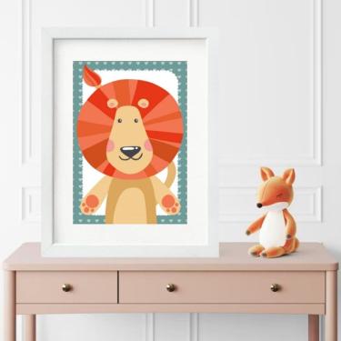 Imagem de Quadro Infantil Safari Leãozinho- 60x48cm