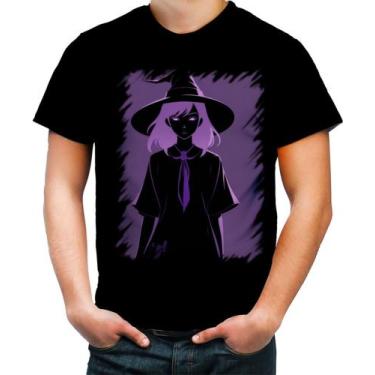 Imagem de Camiseta Colorida Bruxa Halloween Púrpura Festa 10 - Kasubeck Store®, 