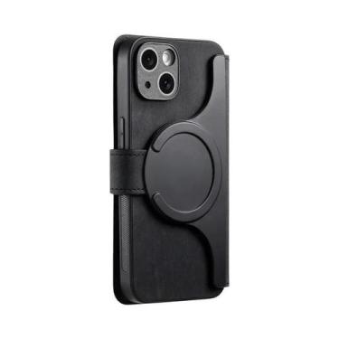 Imagem de Capa De Couro Magnética Removível Com Slot Para Cartões E Suporte Flip