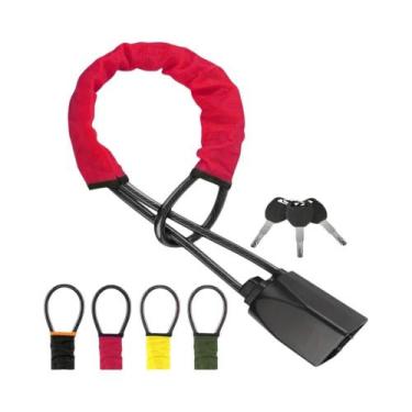 Imagem de Trava Antifurto Para Volante De Carro Em Aço Inoxidável Com Cabo Refor