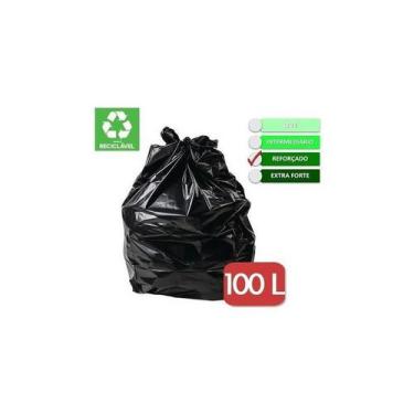 Imagem de Saco De Lixo 100 Litros Reforçado Com 100 Unidades - Fabrica