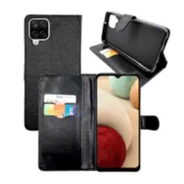 Imagem de Capa Capinha Carteira Flip Preto para Samsung Galaxy A12 - LXL