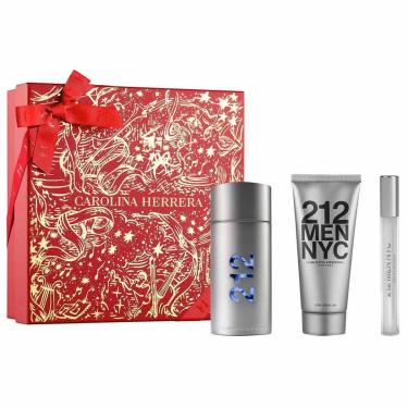Imagem de Coffret Carolina Herrera Kit - Perfume 212 Men + Balm Pós Barba + Travel Size Kit-Mascu...