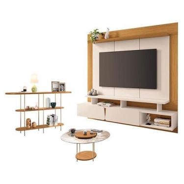 Imagem de Home Suspenso Zenith Off White Cinamomo com Mesa de Centro Sky com Tam