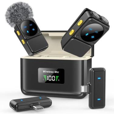 Imagem de Microfone de lapela sem fio Pufazest J12 para iPhone, Android