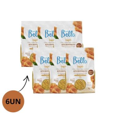 Imagem de Kit Depil Bella Cera Confete Mel 1kg 6/Un