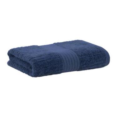 Imagem de Toalha de rosto fio penteado canelado - 48 x 85 - azul escuro 1950 - b