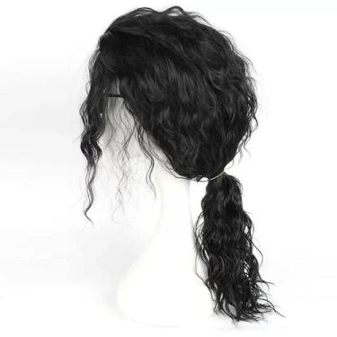 Imagem de Peruca Preta Para Cosplay De Anime De Michael Jackson, Cabelo Encaraco