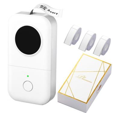 Imagem de Impressora de etiquetas Phomemo D30 com papel adesivo de 3 rolos USB