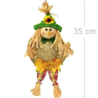 Imagem de Espantalho no Chapéu 35 cm - Referência WDF-72572 - WDF COMERCIO, Verd