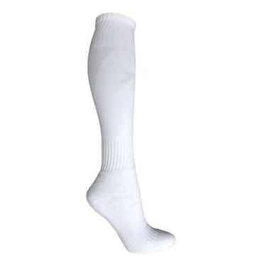 Imagem de Meia Meião Futebol Esportivo Cano Longo Alto Trifil Branco, 39-43