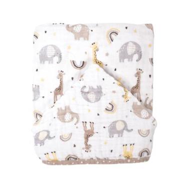 Imagem de Toalha Bebê Capuz Soft 70 cm x 70 cm com Viés 100% Algodão Bublim Cor: