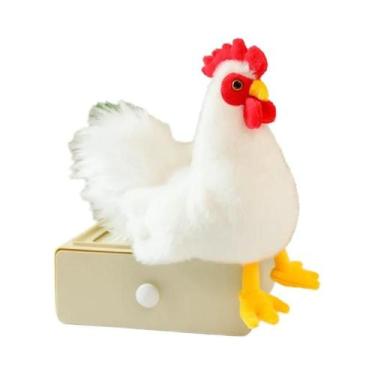 Imagem de Brinquedos De Pelúcia De Galinha Branca, Animais De Fazenda, Bonecos M