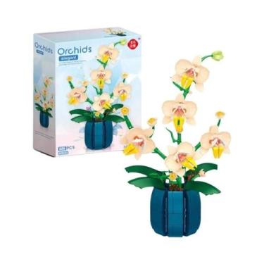 Imagem de Bouquet De Flores De Orquídea, Modelo De Planta Bonsai Em Blocos, Brin