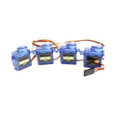 Imagem de Kit De Micro Servo Motor 180 360 Graus 4 Peças SG90 9g Mini Engrenagem