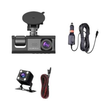 Imagem de Câmera Veicular Wi-Fi HD 1080P De 3 Canais, Mini Gravador DVR Para Car