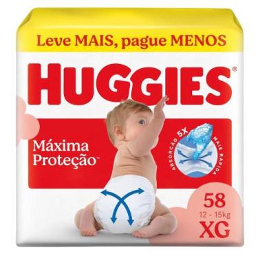 Imagem de Fralda Huggies Máxima Proteção XG 58 Unidades 12 a 15 kg