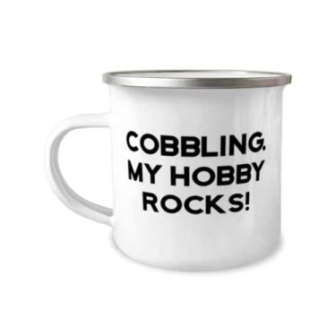 Imagem de Love Cobbling Gifts, Cobbling. My Hobby Rocks!, Holiday 355 ml Caneca para acampamento