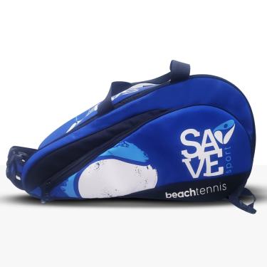 Imagem de Save Sport Raqueteira Beach Tennis BT 40, Preto com Azul Royal