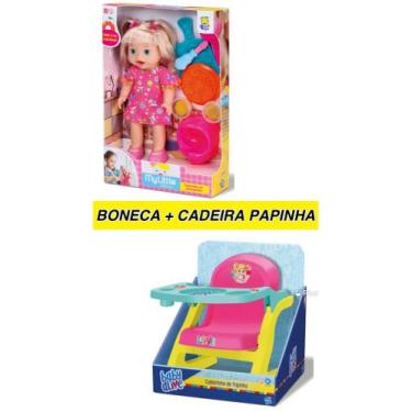 Imagem de Boneca My Little Caquinha No Peniquinho + Cadeira De Papinha Baby Aliv