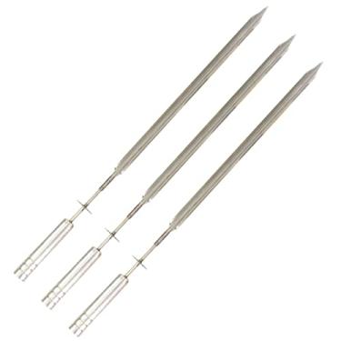 Imagem de Kit 3 Espetos Espada Giratório 65cm Inox Churrasqueira Grill