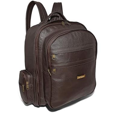 Imagem de Mochila De Couro Legítimo Para Viagem Tamanho Extra Grande Cor:Marrom