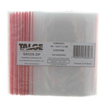 Imagem de Sacos Plásticos Zip Lock com Fecho Hermético nº 6 com 100 Unidades