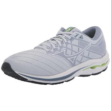 Imagem de Mizuno Tênis de corrida feminino Wave Inspire 18, Cinza/Branco, 7.5