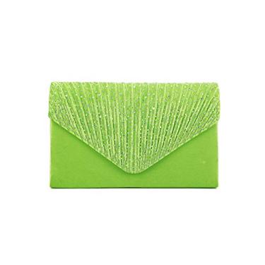 Imagem de Nodykka Bolsas e bolsas envelope para noite bolsa tiracolo clássica festa de casamento bolsa de ombro para mulheres, Verde claro, One Size