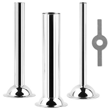 Imagem de O kit de 4 peças para fazer salsichas inclui 3 peças de tubo de enchimento de salsicha de aço inoxidável, 1 peça de anel de enchimento de linguiça para moedor de carne moedor de alimentos