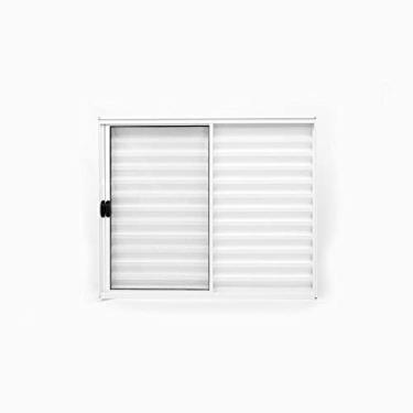Imagem de Janela Veneziana Abertura Esquerda 3 Folhas 120x150cm sem Grade Plus Lux Esquadrias Branco