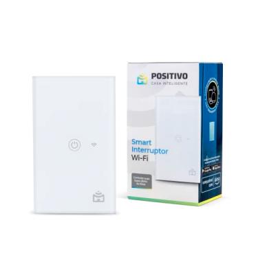 Imagem de Positivo Casa Inteligente, PSIA, Smart Interruptor Wi-Fi, Configuração Livre de Frustração, 1 Botão Touch, Branco - Compatível apenas com Alexa