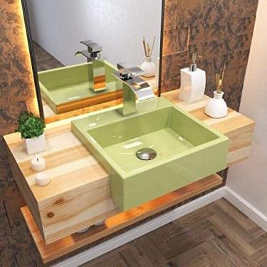 Imagem de Cuba de Semi Encaixe para Banheiro XQ395 Quadrada Compace