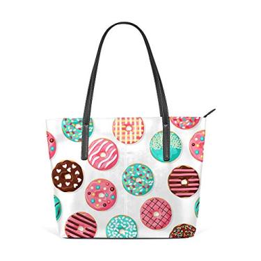 Imagem de Bolsa de ombro para mulheres, sacola de couro, bolsa grande para trabalho, sem costura, rosa, bolsas casuais