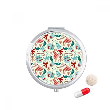Imagem de Porta-comprimidos, caixa de armazenamento de medicamentos com ilustração abstrata Merry Christmas Tree