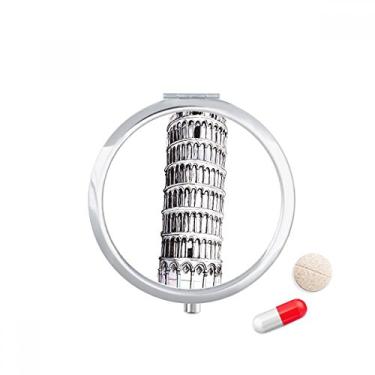 Imagem de Michigan Caixa de comprimidos para torre de pizza com compartimento para armazenamento de remédios