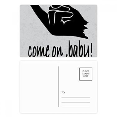 Imagem de Conjunto de cartão postal personalizado com contorno de sedução para cartões postais de aniversário