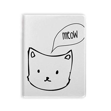 Imagem de Caderno de desenho de animal Mewing Cat Head Diário capa macia