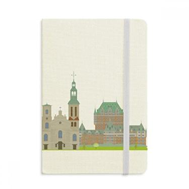 Imagem de Caderno de desenho de monumentos e prédios de cidades do Canadá, capa dura de tecido, diário clássico