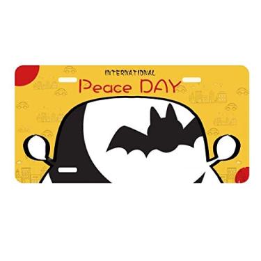 Imagem de DIYthinker Placa de carro Moon Bat Happy Fear Halloween Decoração de carro Dia da Paz