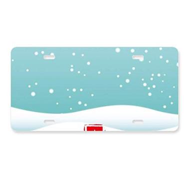 Imagem de DIYthinker Placa de licença circular Great Snow Twenty Four Solar Term Decoração de aço inoxidável Automobile Tag