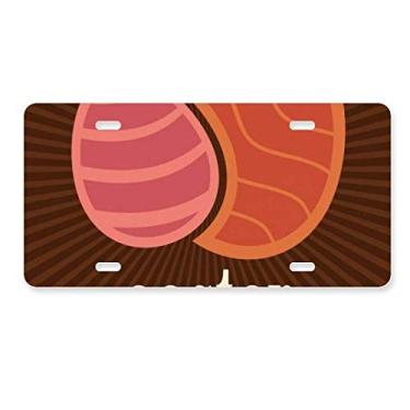 Imagem de DIYthinker Etiqueta de aço inoxidável para decoração de placa de licença com estampa de ovos vermelhos Festival Religião da Páscoa