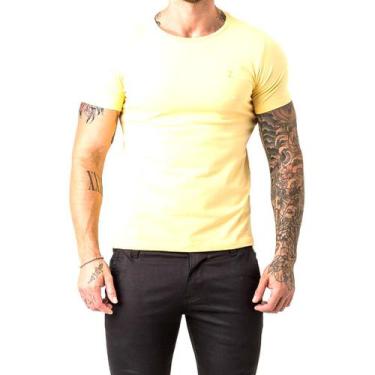 Imagem de Camiseta Básica Masculina Laranja Slim Fit Zune