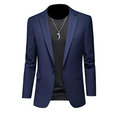 Imagem de Jaqueta Blazer Masculina, 1 Botões Slim Fit Casaco Esportivo Plus Size Ternos de Negócios para Jantar, Formatura, Festa, O, 5GG (200