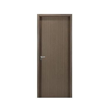 Imagem de Kit Porta de Madeira Lisa 215x64cm com Batente de Mdf Ultra 10cm Melamínico Mgm Carvalho Quebec