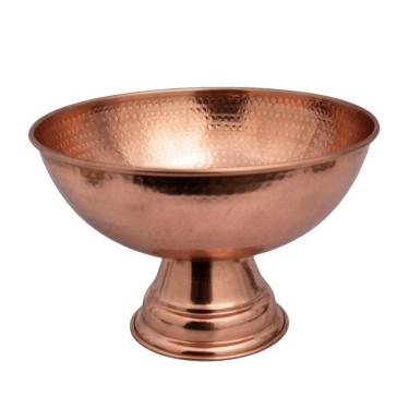 Imagem de Champanheira Balde Gelo Cobre Puro Funda Com Pé Sem Alça 20L