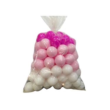 Imagem de Bolinha para Piscina Baby Fashion 50 Unidades - Branca/Rosa Bebê/Pink